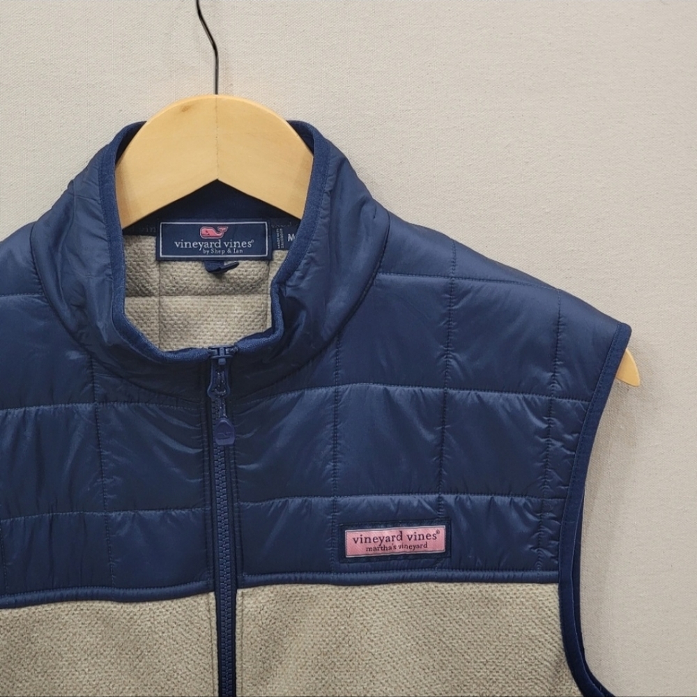 Vineyard Vines Vest M Blue/Cream